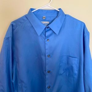 Men’s XXL Blue Long Sleeve Dress Shirt